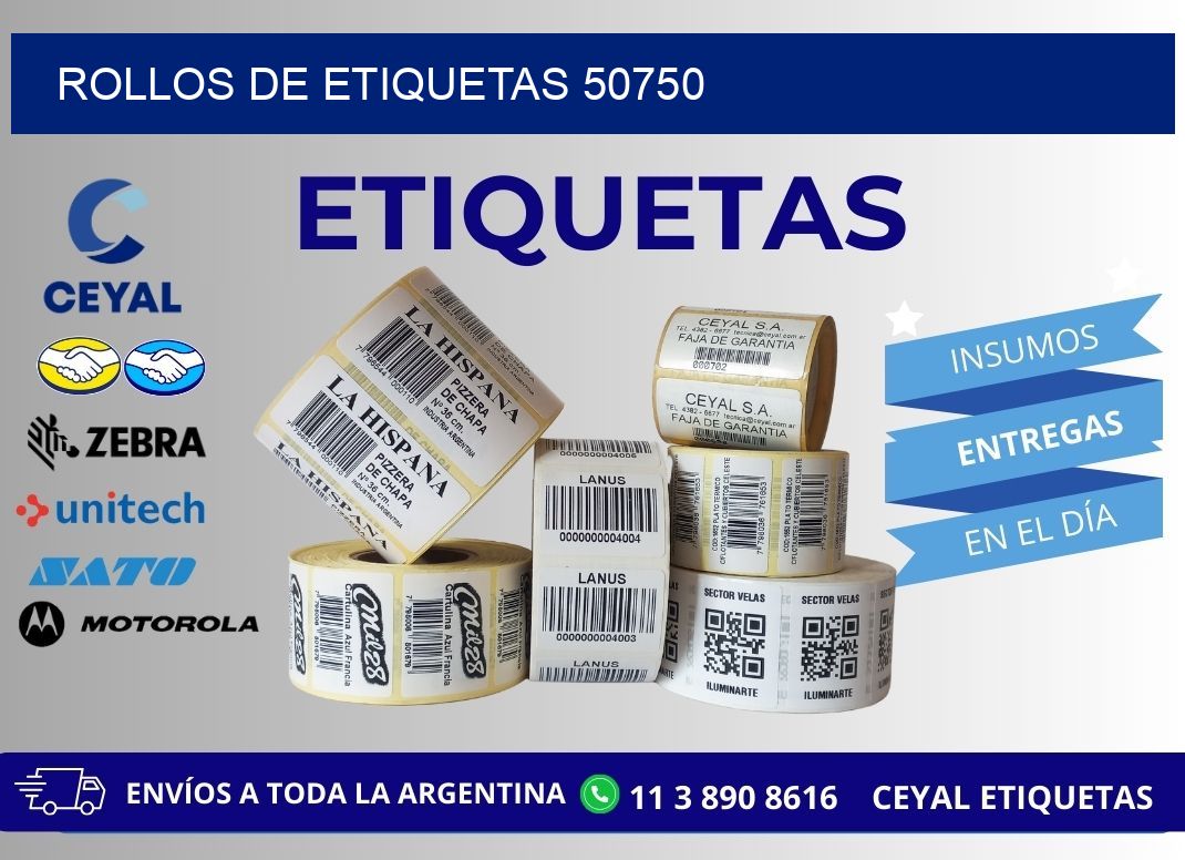 ROLLOS DE ETIQUETAS 50750