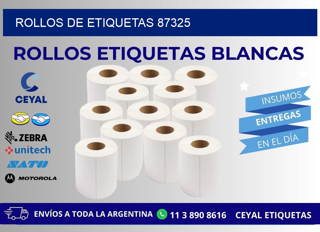 ROLLOS DE ETIQUETAS 87325