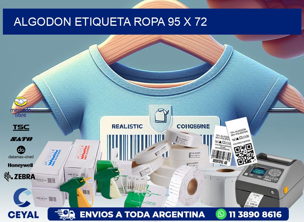 ALGODON ETIQUETA ROPA 95 x 72