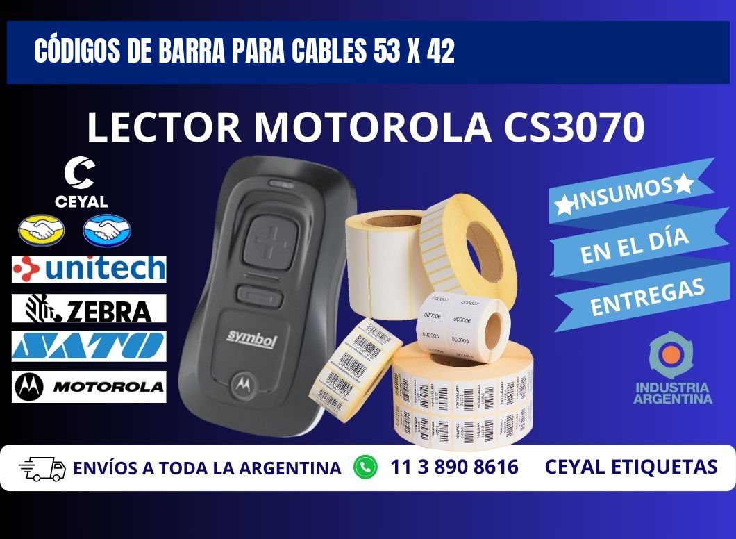 CÓDIGOS DE BARRA PARA CABLES 53 x 42