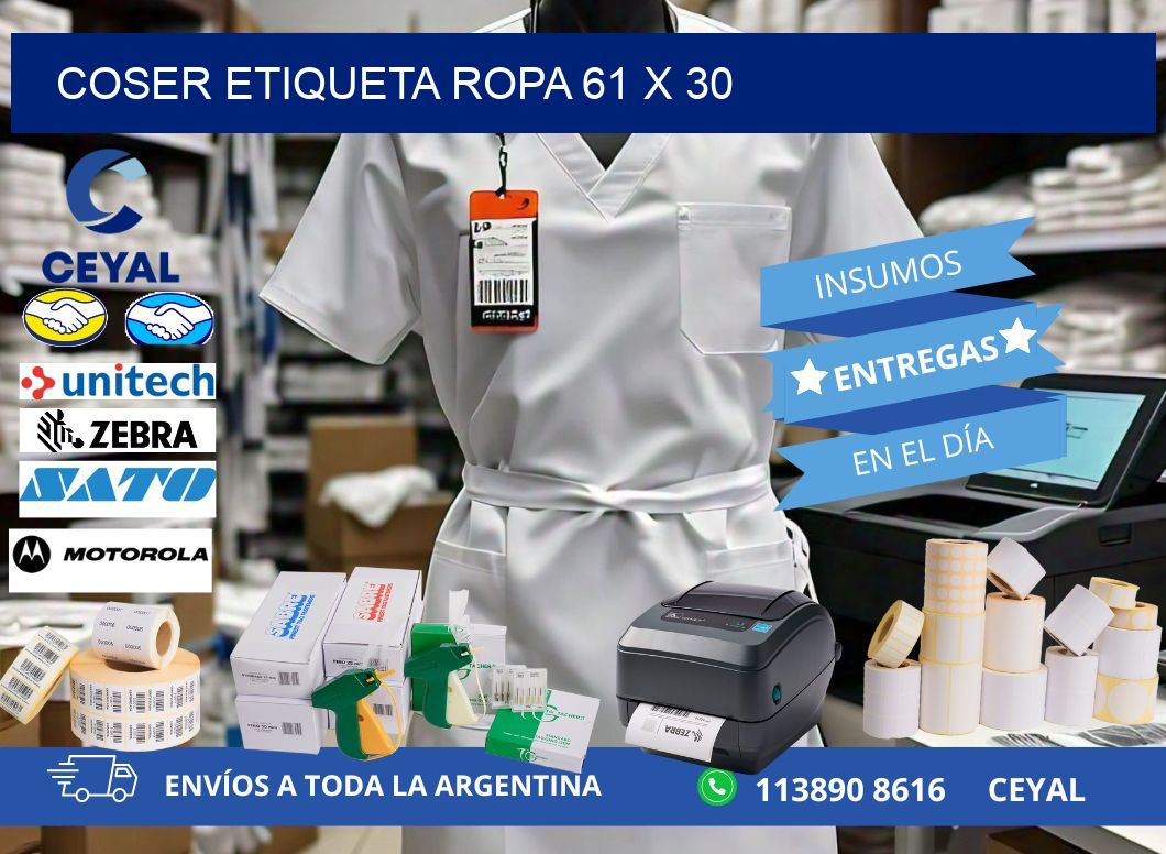 COSER ETIQUETA ROPA 61 x 30