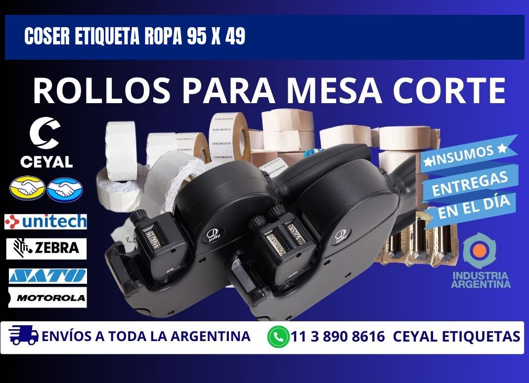 COSER ETIQUETA ROPA 95 x 49