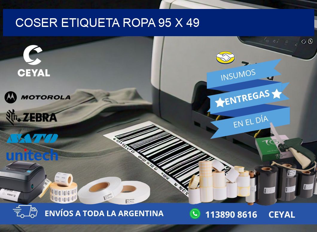 COSER ETIQUETA ROPA 95 x 49