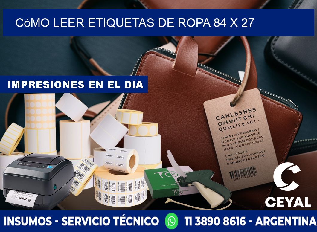 Cómo Leer Etiquetas de Ropa 84 x 27