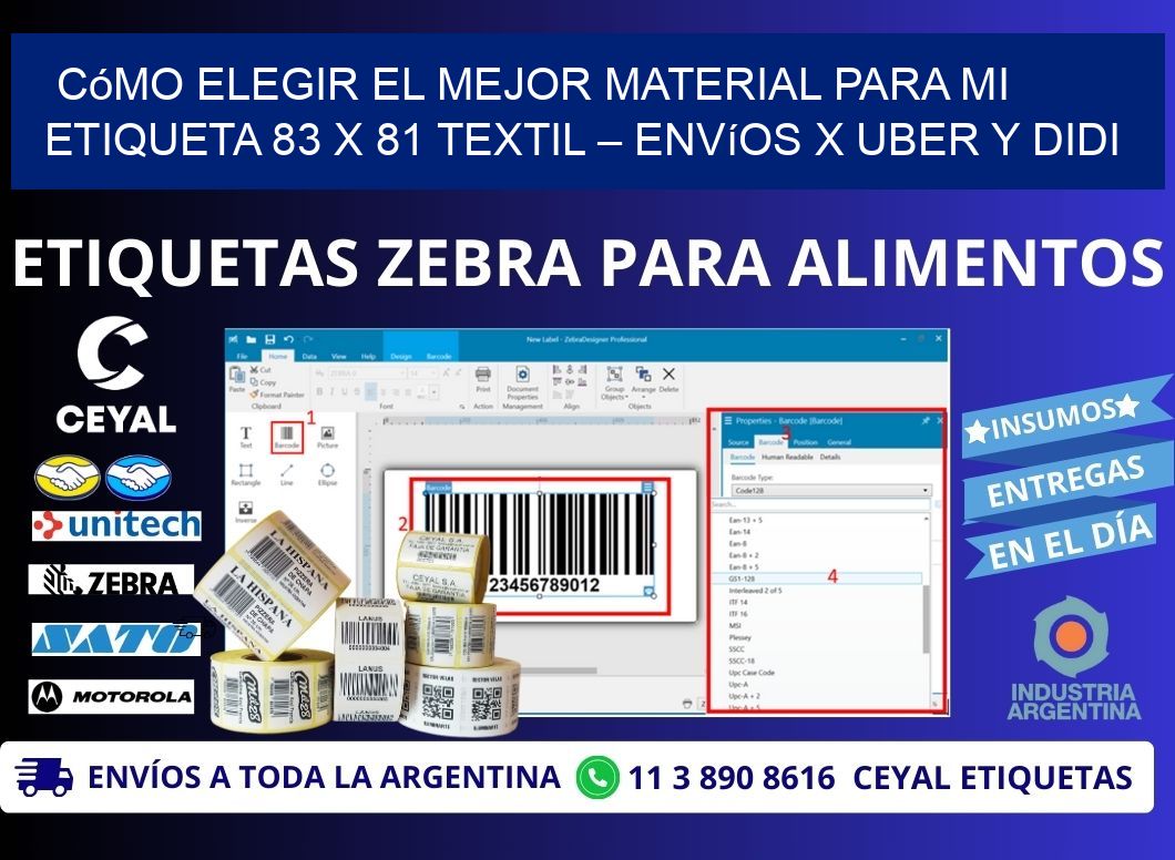 Cómo elegir el mejor material para mi Etiqueta 83 x 81 textil – Envíos x Uber y DiDi