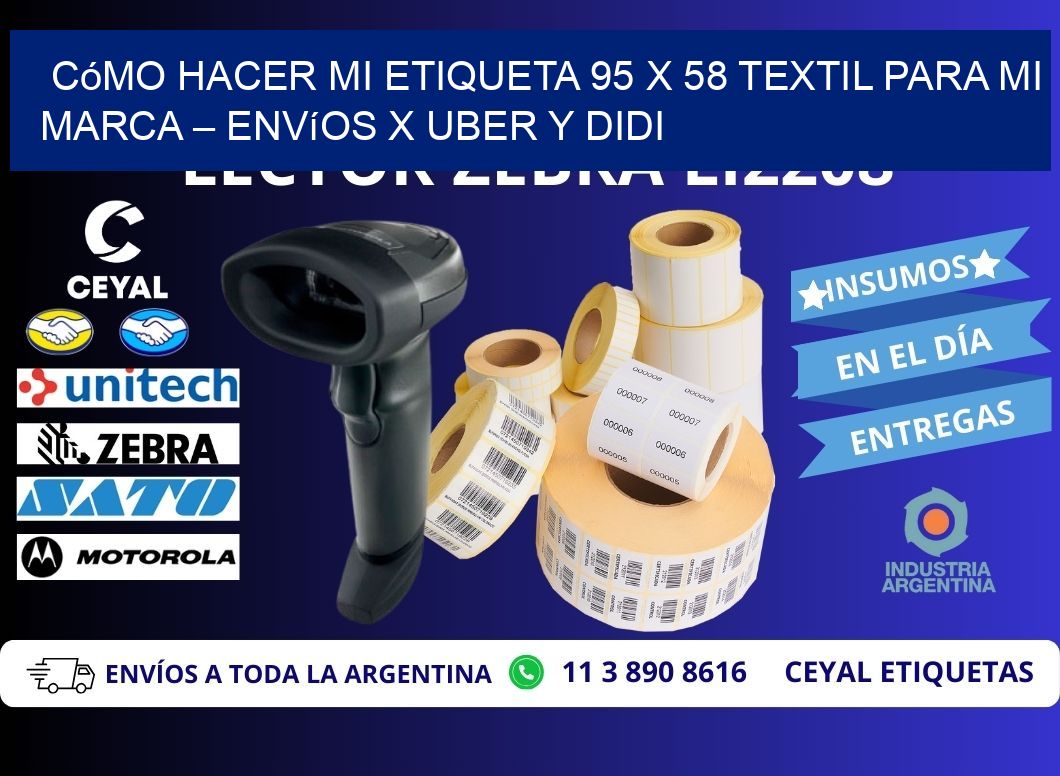 Cómo hacer mi Etiqueta 95 x 58 textil para mi marca – Envíos x Uber y DiDi