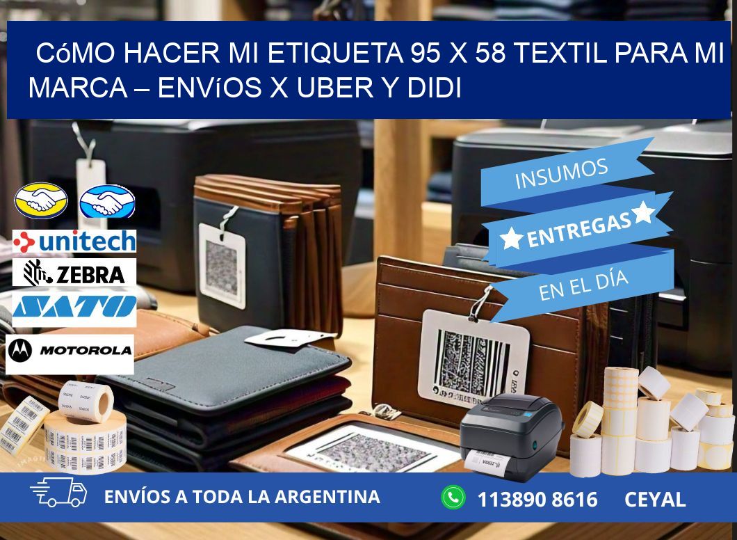 Cómo hacer mi Etiqueta 95 x 58 textil para mi marca – Envíos x Uber y DiDi