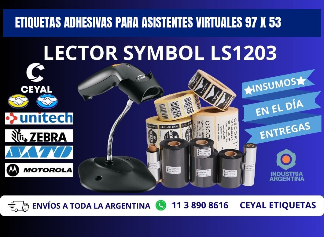 ETIQUETAS ADHESIVAS PARA ASISTENTES VIRTUALES 97 x 53