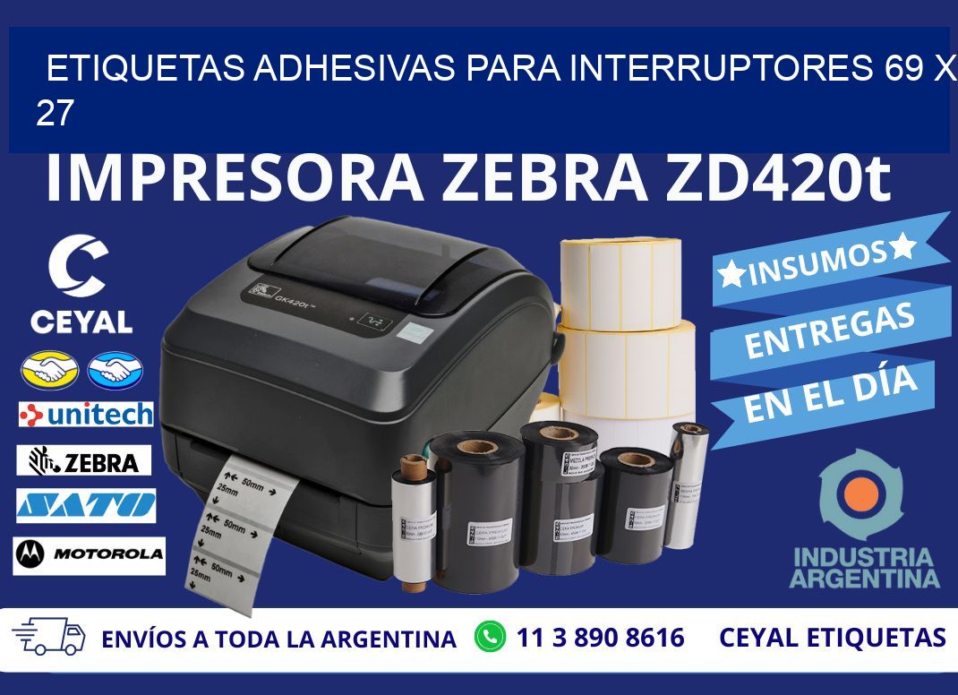 ETIQUETAS ADHESIVAS PARA INTERRUPTORES 69 x 27