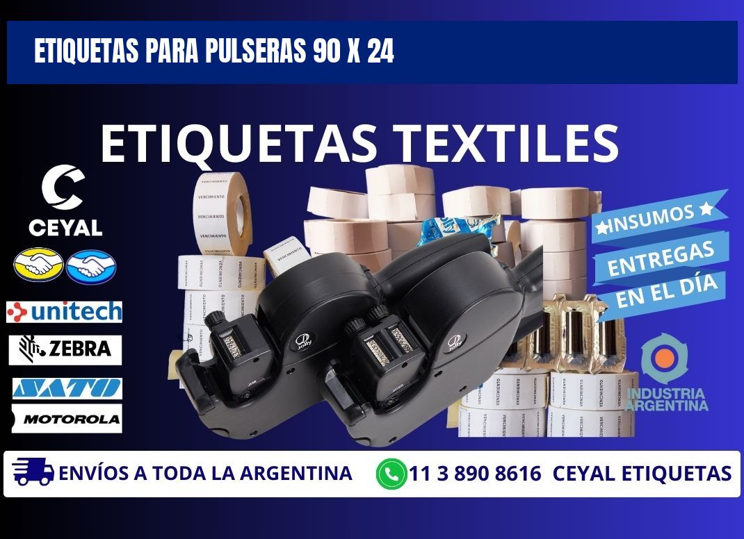 ETIQUETAS PARA PULSERAS 90 x 24