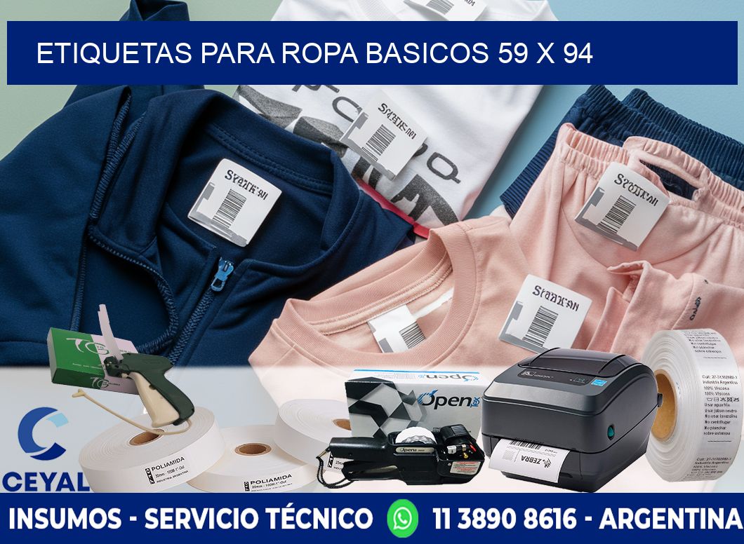 ETIQUETAS PARA ROPA BASICOS 59 x 94