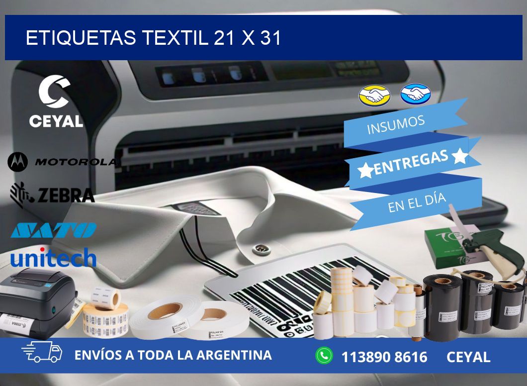 ETIQUETAS TEXTIL 21 x 31