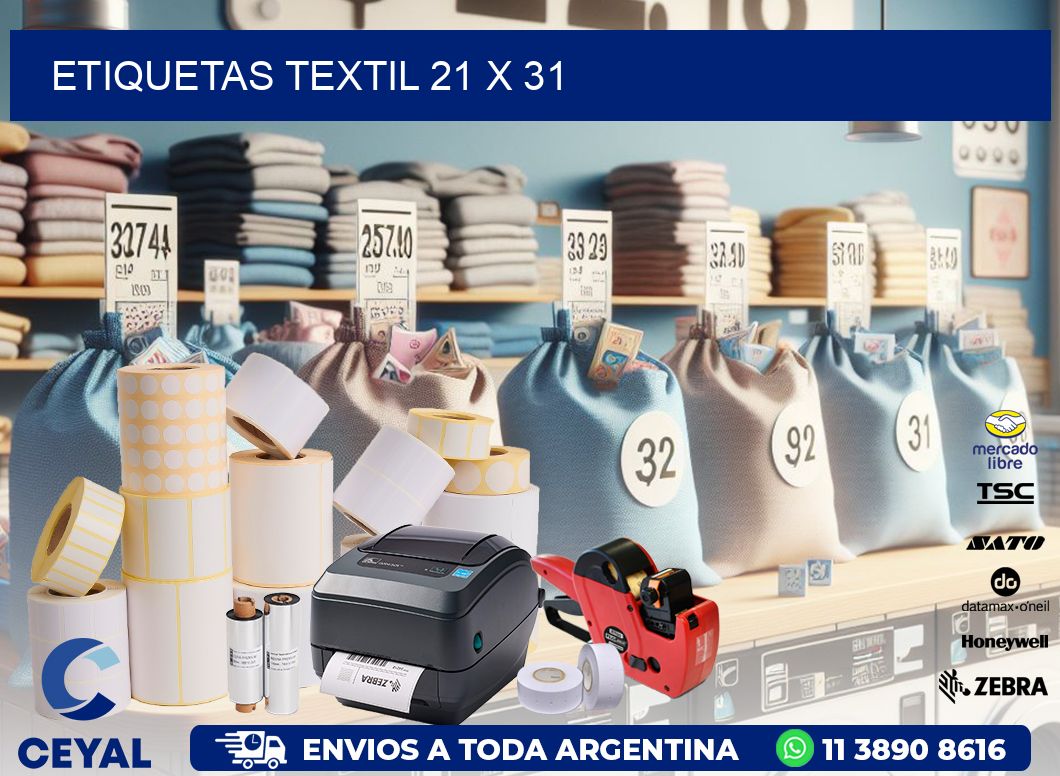 ETIQUETAS TEXTIL 21 x 31