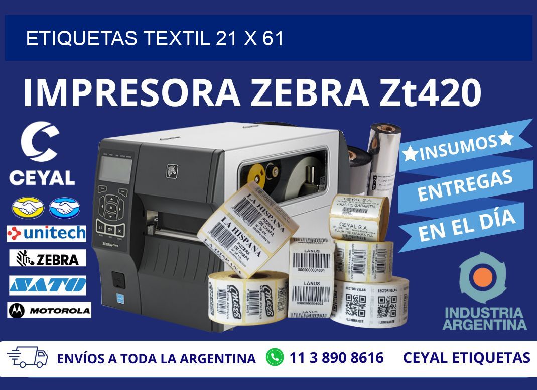 ETIQUETAS TEXTIL 21 x 61