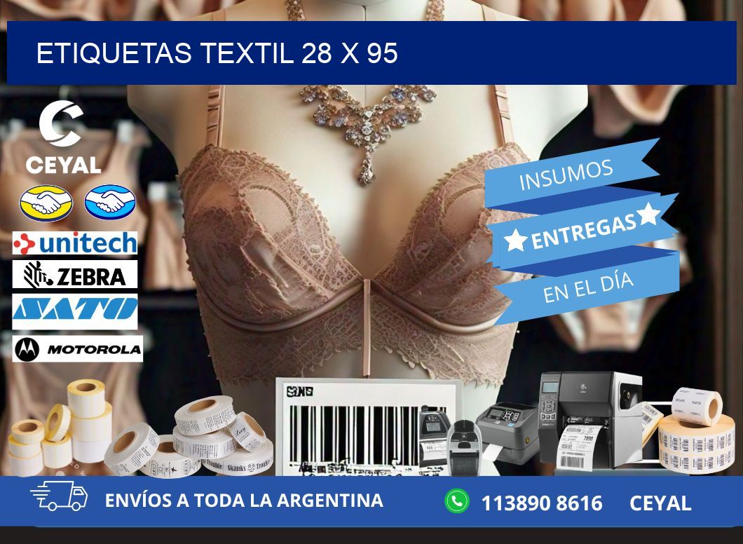 ETIQUETAS TEXTIL 28 x 95