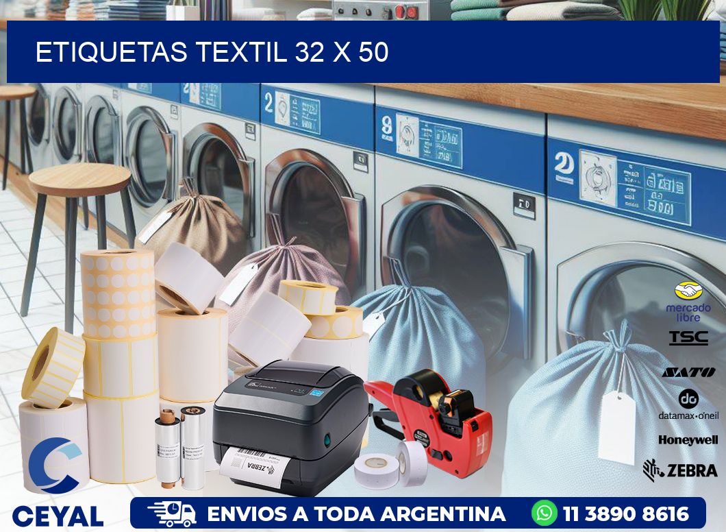 ETIQUETAS TEXTIL 32 x 50