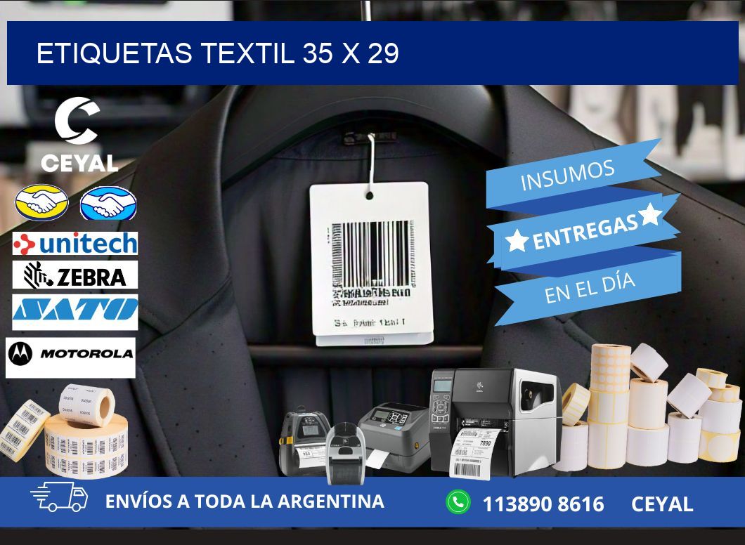 ETIQUETAS TEXTIL 35 x 29