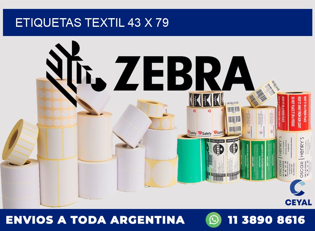 ETIQUETAS TEXTIL 43 x 79