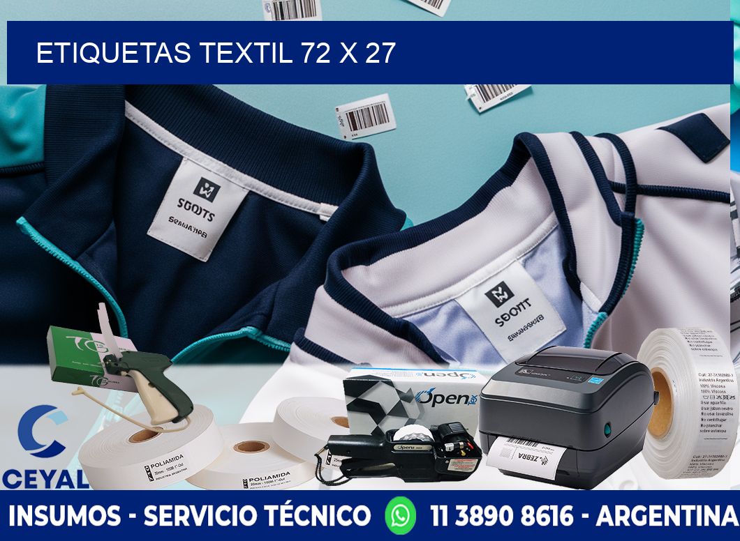 ETIQUETAS TEXTIL 72 x 27