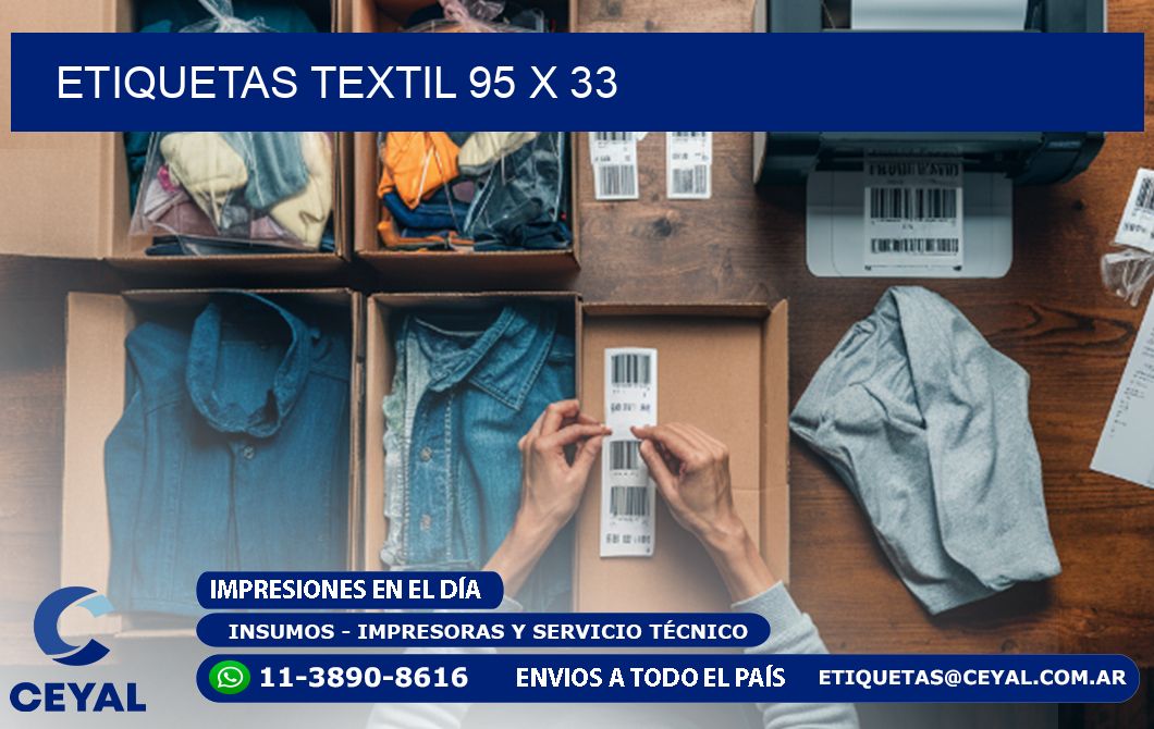 ETIQUETAS TEXTIL 95 x 33