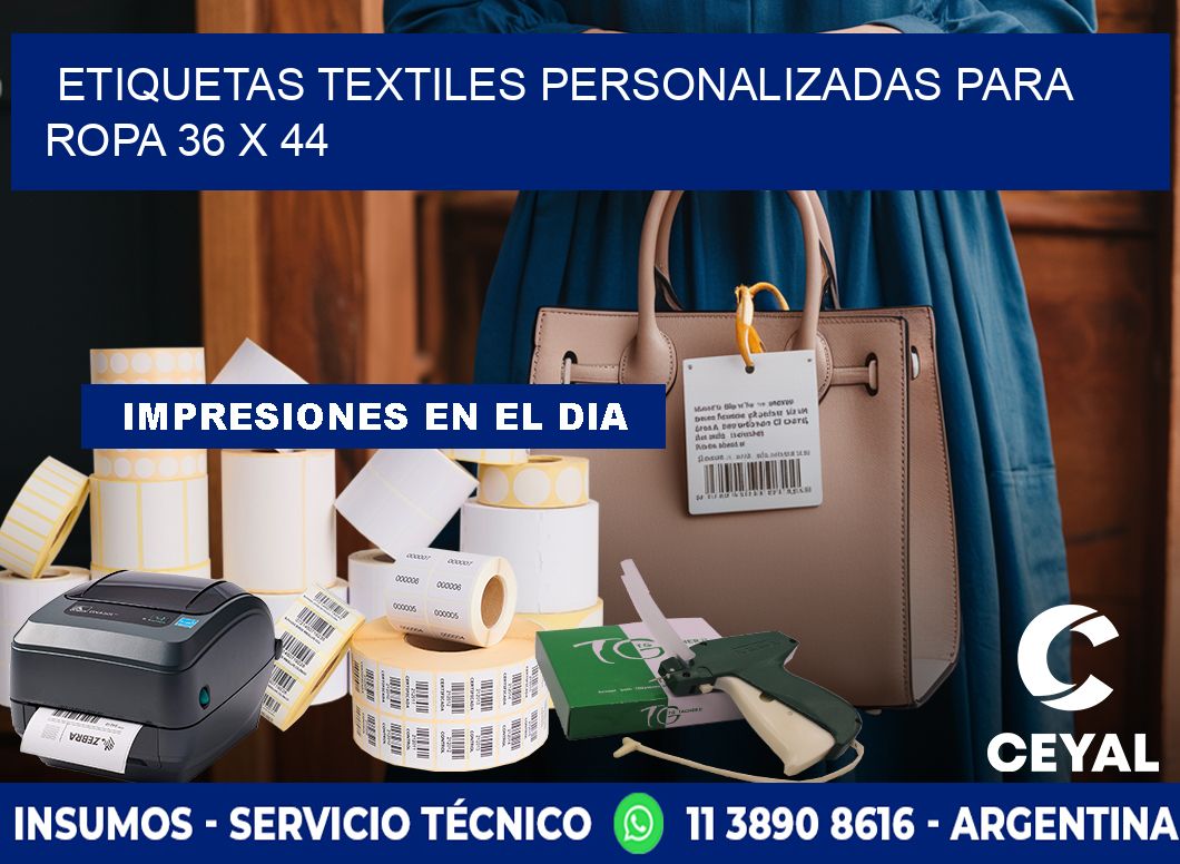 ETIQUETAS TEXTILES PERSONALIZADAS PARA ROPA 36 x 44