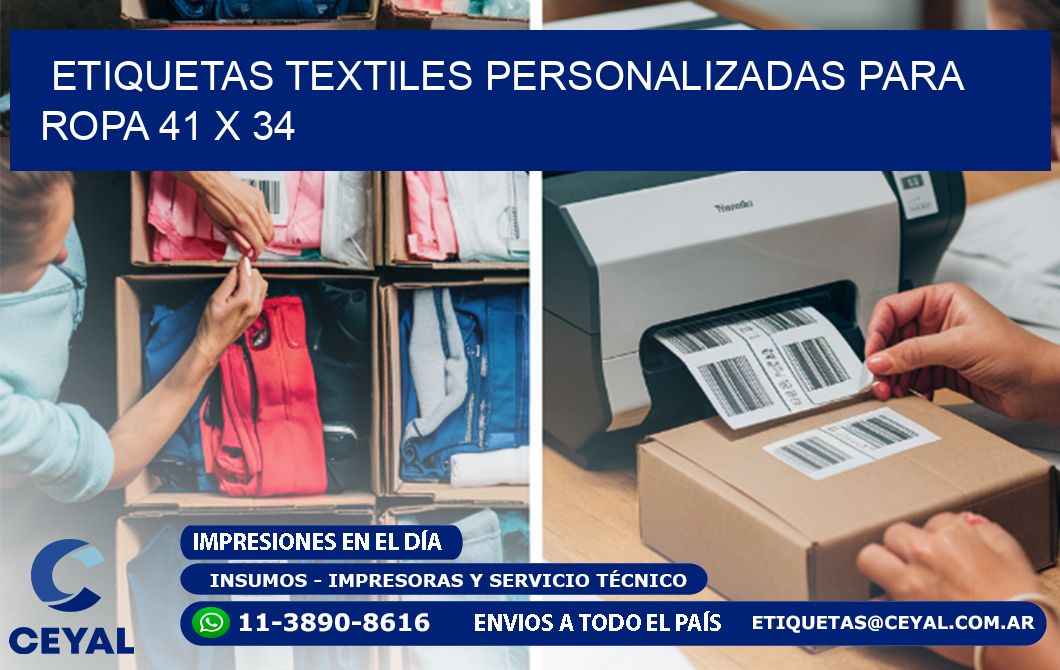 ETIQUETAS TEXTILES PERSONALIZADAS PARA ROPA 41 x 34