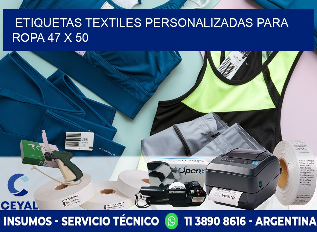 ETIQUETAS TEXTILES PERSONALIZADAS PARA ROPA 47 x 50