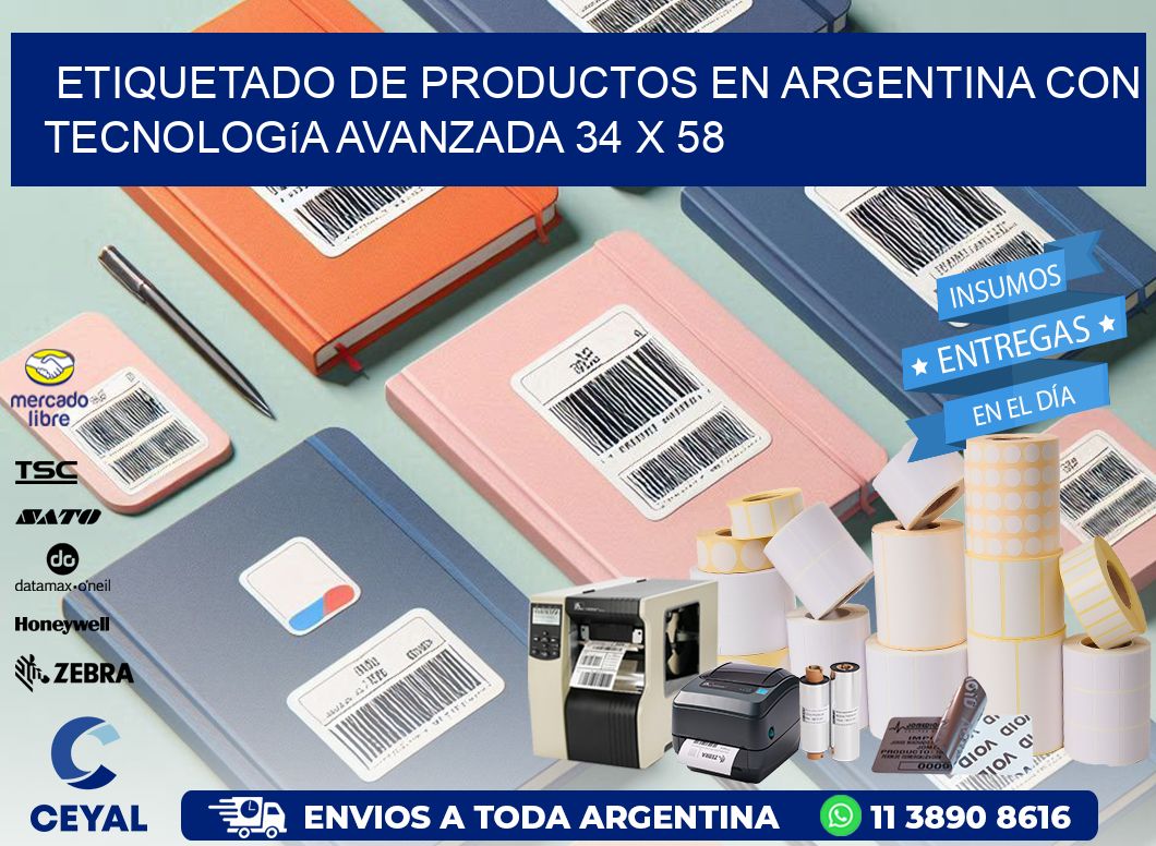 Etiquetado de Productos en Argentina con Tecnología Avanzada 34 x 58