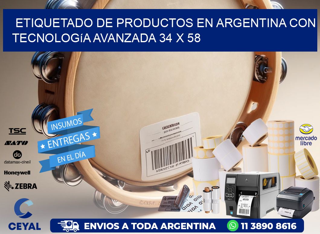 Etiquetado de Productos en Argentina con Tecnología Avanzada 34 x 58
