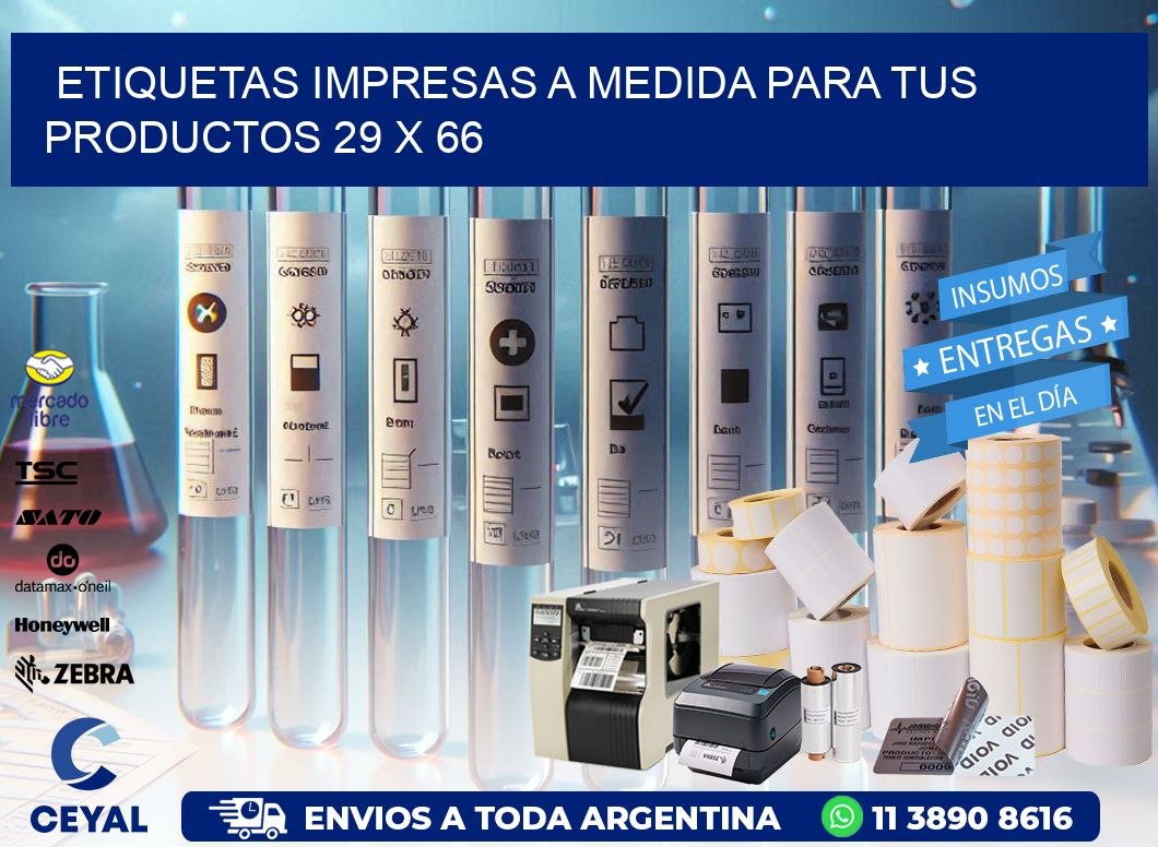 Etiquetas Impresas a Medida para tus Productos 29 x 66
