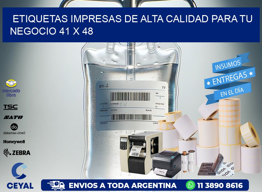 Etiquetas Impresas de Alta Calidad para tu Negocio 41 x 48