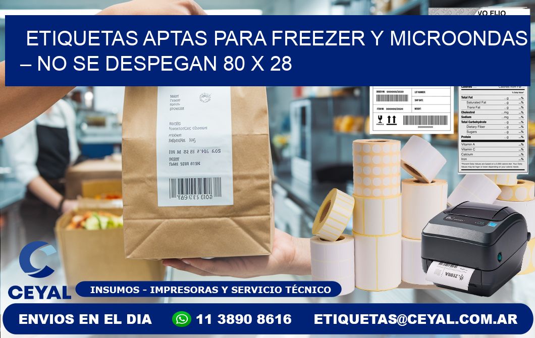 Etiquetas aptas para freezer y microondas – No se despegan 80 x 28