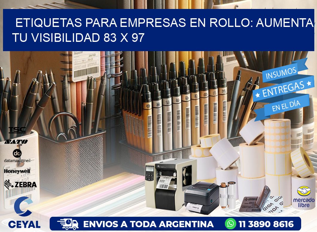 Etiquetas para Empresas en Rollo: Aumenta tu Visibilidad 83 x 97