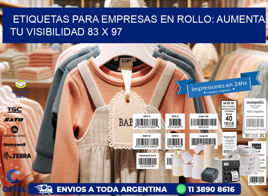 Etiquetas para Empresas en Rollo: Aumenta tu Visibilidad 83 x 97