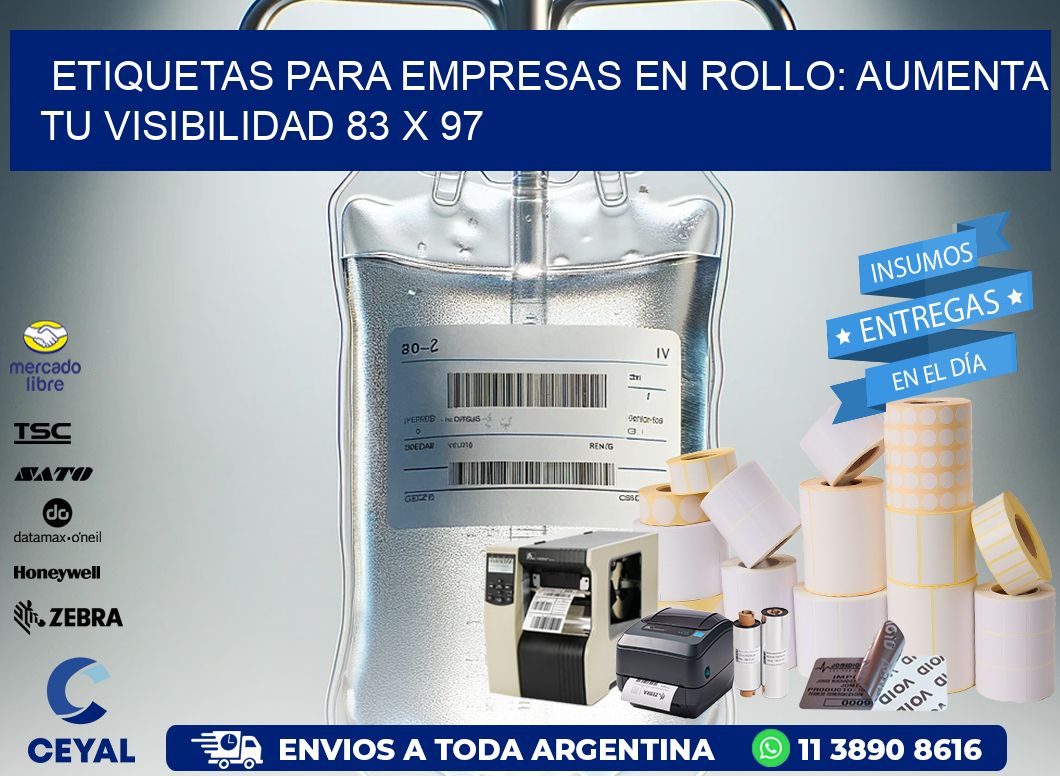 Etiquetas para Empresas en Rollo: Aumenta tu Visibilidad 83 x 97