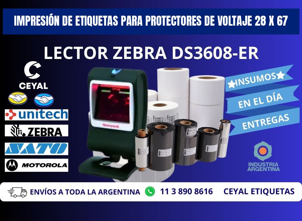 IMPRESIÓN DE ETIQUETAS PARA PROTECTORES DE VOLTAJE 28 x 67