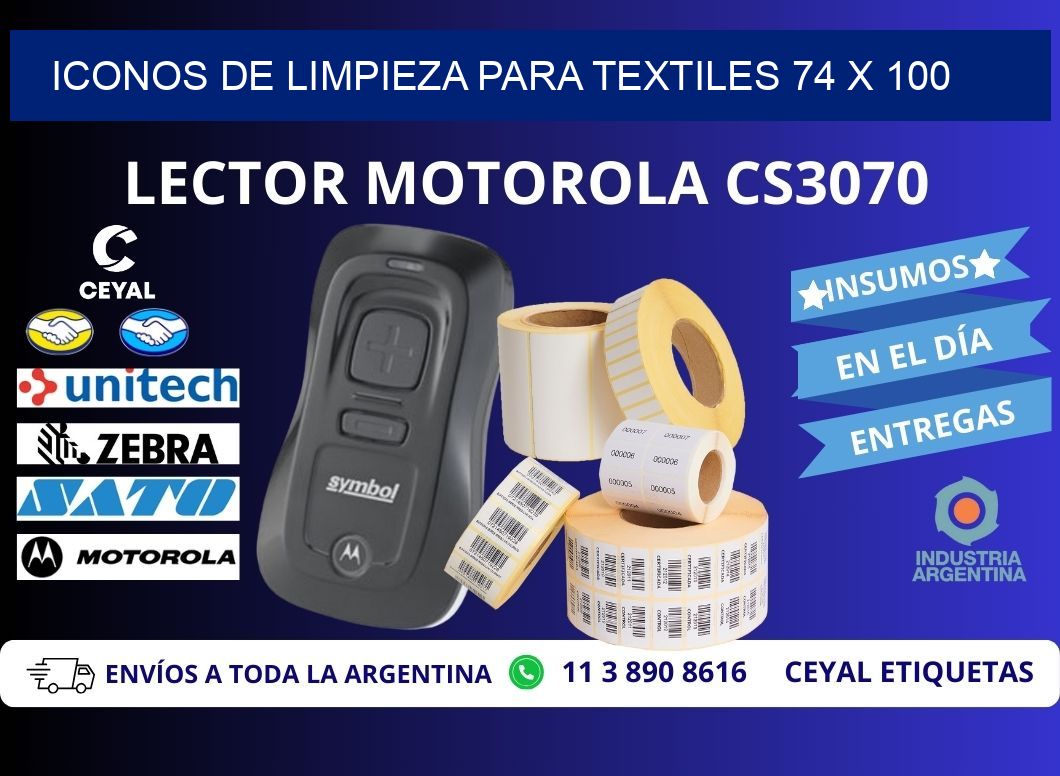 Iconos de Limpieza para Textiles 74 x 100