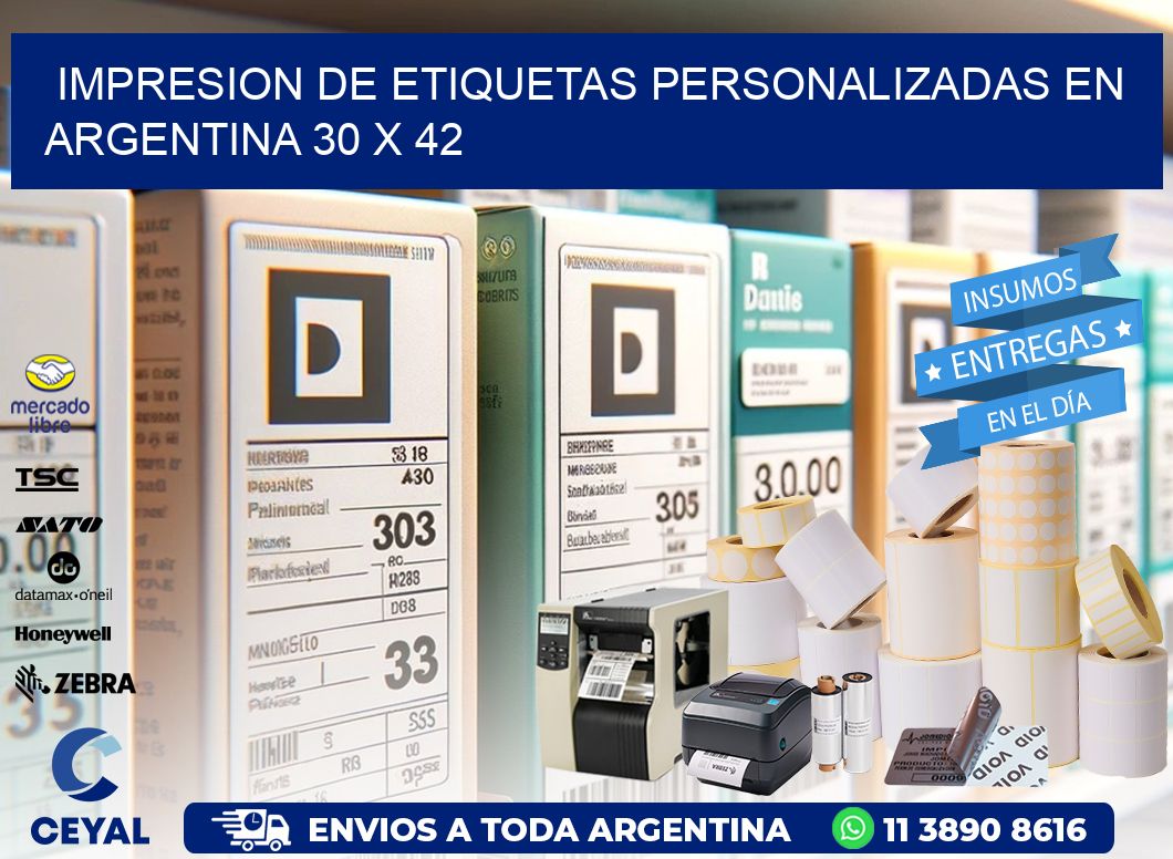 Impresion de Etiquetas Personalizadas en Argentina 30 x 42