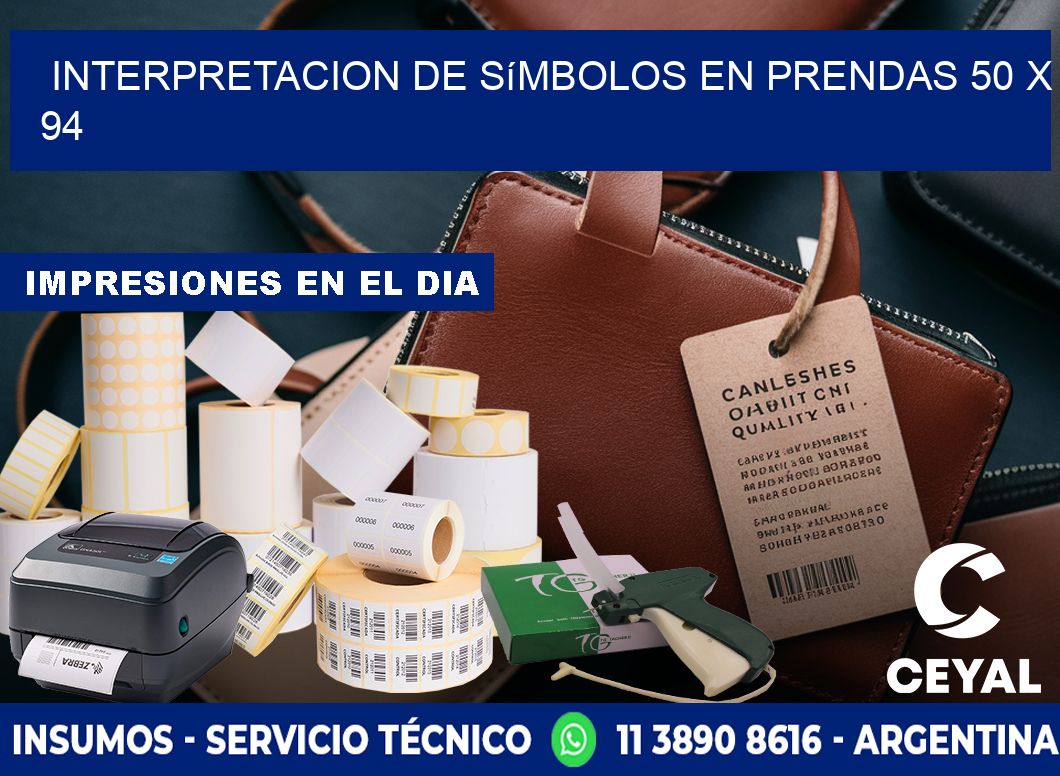 Interpretacion de Símbolos en Prendas 50 x 94