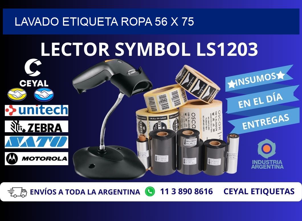 LAVADO ETIQUETA ROPA 56 x 75