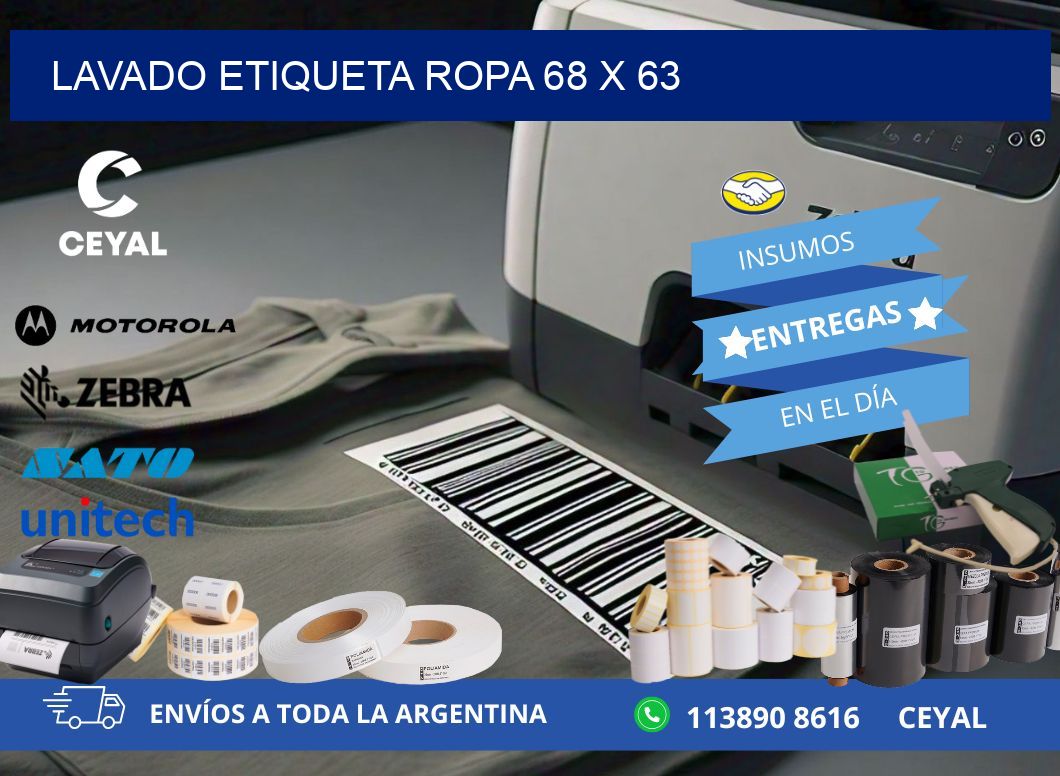 LAVADO ETIQUETA ROPA 68 x 63