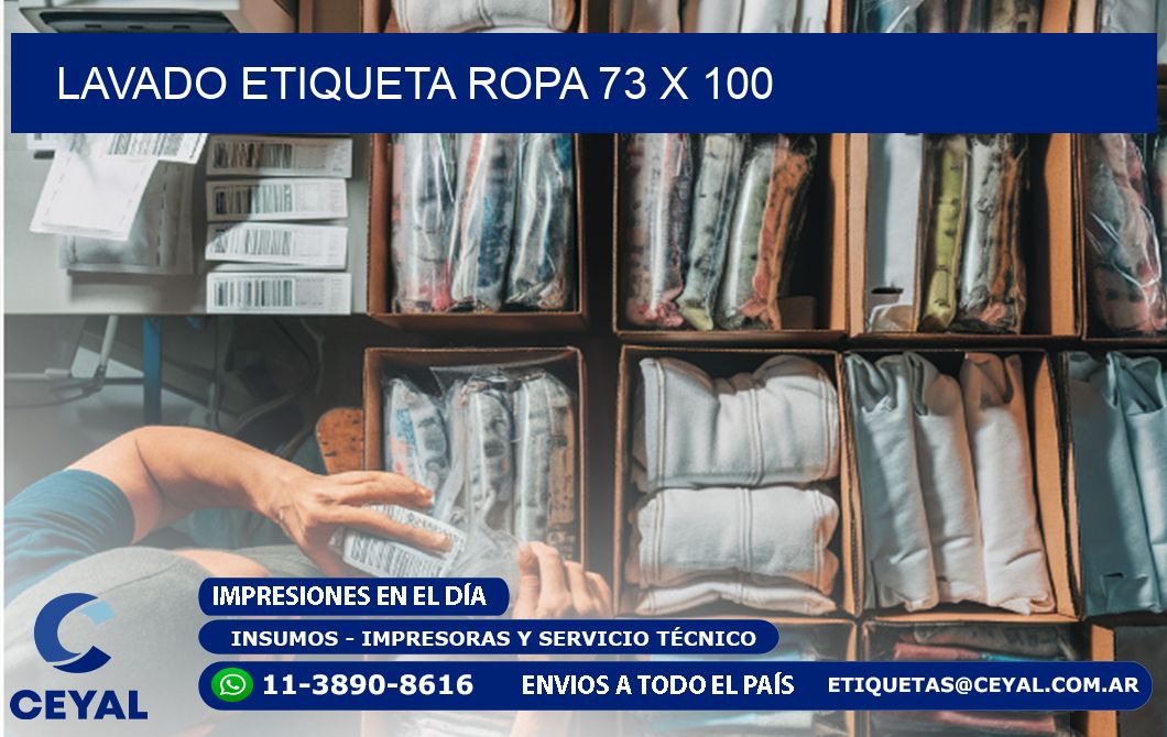 LAVADO ETIQUETA ROPA 73 x 100