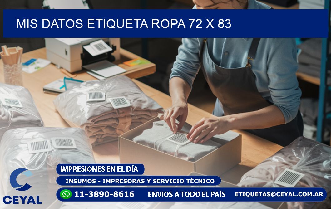 MIS DATOS ETIQUETA ROPA 72 x 83