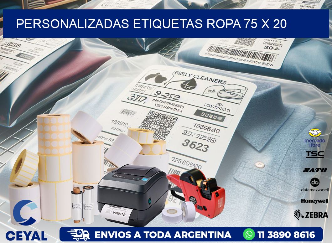 PERSONALIZADAS ETIQUETAS ROPA 75 x 20