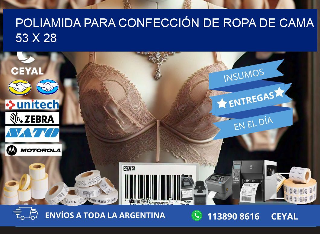 POLIAMIDA PARA CONFECCIÓN DE ROPA DE CAMA  53 x 28