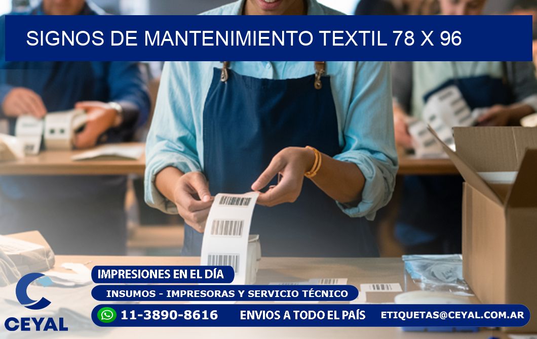 Signos de Mantenimiento Textil 78 x 96