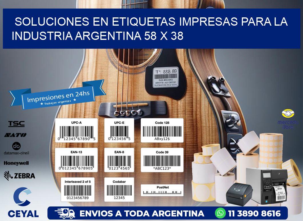 Soluciones en Etiquetas Impresas para la Industria Argentina 58 x 38