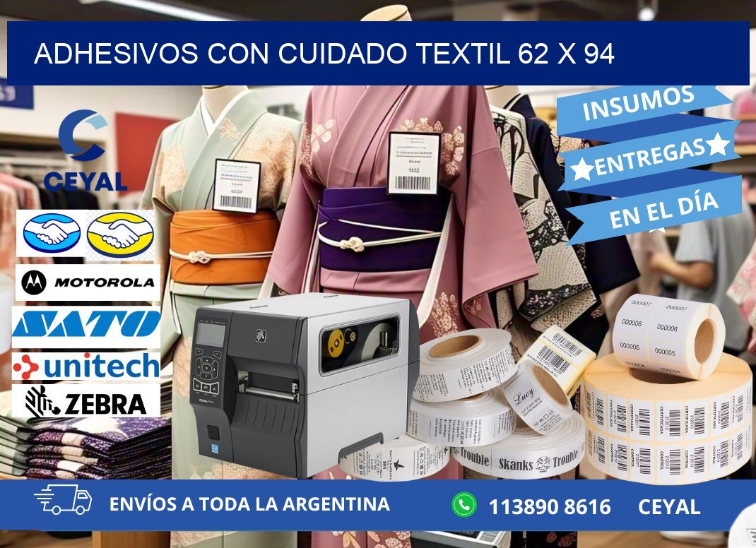 ADHESIVOS CON CUIDADO TEXTIL 62 x 94