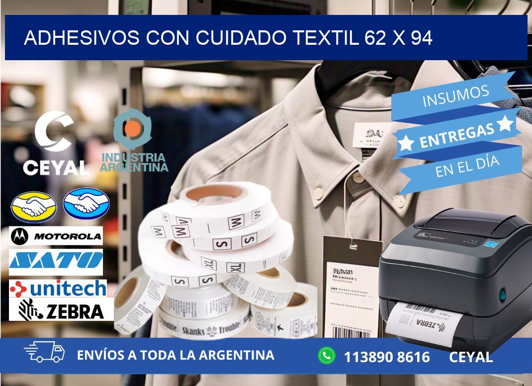 ADHESIVOS CON CUIDADO TEXTIL 62 x 94