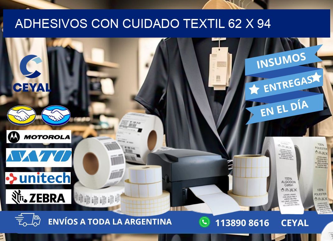 ADHESIVOS CON CUIDADO TEXTIL 62 x 94